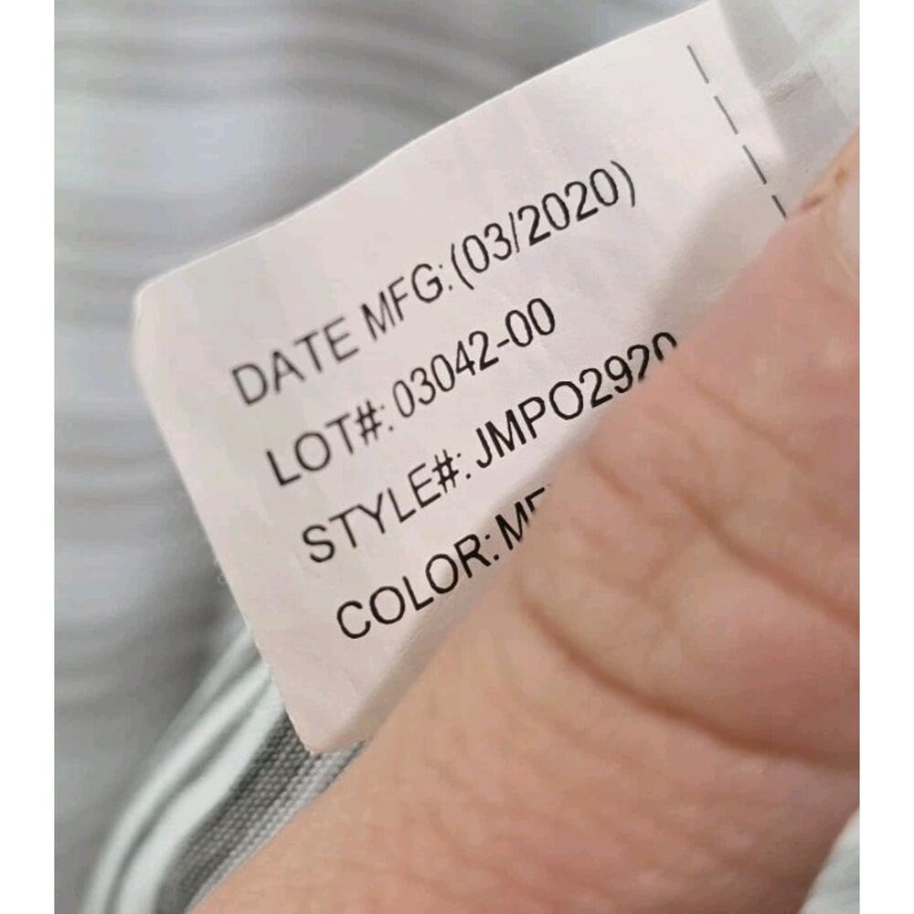 Johnnie O Shirt Mens Medium Gray Striped Polo Short Sleeve Golf Active - Picture 8 of 11